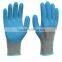 Top 3/4 HPPE Palm Coated with Blue Micro-foam Latex Coated Safety Working Glove for Hand Protective