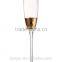 Decorative Crystal Tulip-shape Gold Champagne Glasses