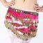 5 Layers Golden Coins chiffon belly dance waist hip belt