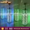 high led party wedding table , led light glass bar table , battery powered party table