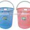 Round portable laundry basket