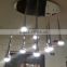various heads latest design shiny drop LED lights chandelier