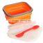 FDA&LFGB collapsible personalized adult silicone lunch boxes