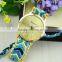 Hand-woven Boho Geneva watch Handmade Friendship Bracelet Watch Gold ladies quartz watch