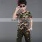 boys short sleeve cotton handsome camouflage suit