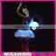 2015 white swan lake led optic fiber girl's romantic ballet dress