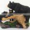 Popular Resin black bear figurine resin statue bears' family