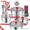2016 hot sale stainless steel cookware set with kitchen utensils