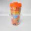 Best and cheap plastic cute double wall leak proof insulated thermos coffee tea dringking travel mugs with lids