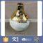 Gold electroplated stoneware ceramic vase modern