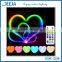 battery operated remote controlled led heart shape light for wedding centerpiece decoration