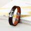 Cool Unisex Women Men Punk Wristband Metal Studded Leather Bracelet