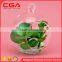 hanging glass candle holder shape with fake plant decor