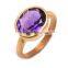 The Gopali Jewellers Amethyst Natural Gemstones Ring 925 Sold Sterling Silver Ring Designer Prong Ring