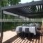 recycled backyard outside hollow composite wood decking wpc decking wrought iron pergola