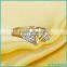 2016 New Design Gold-plated Sterling Silver CZ Finger Ring, Flower Fairy Wholesale Jewelry Women Open Ring