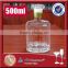 500ml flat square gold decaled spirit glass bottle                        
                                                                                Supplier's Choice