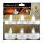 Set of 6 flickering tea lights