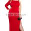 Red Plus Size Off Shoulder Fishtail Maxi Dress fat ladies wedding dress