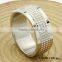 Fashion Ring Jewelry Rotating Grooves Surface Black MENS TITANIUM RINGS