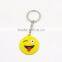 Yiwu Manre soft pvc/ rubber wholesale promotional funny face design 2d keychain