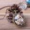 2016 new style!!!The European and American fashion conch shells on the beach wind starfish necklace The glass pendant