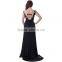 Supper dress embroidered mesh wrap maxi evening dress for girls
