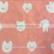 Kawaii Cartoon Rabbit Fox Print Pongee Fabric for Kid Pet Wear Home Textile