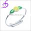 Wholesale 925 Sterling Silver Jewelry Leaf Shaped Kids Silver Jewelry Bangle
