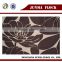 Coffee flower pattern manufacturer China design Flocking Linen Fabric Sofa fabric Zip Pouch