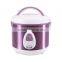 Electric stainless steel mini rice cooker in purple, red 1.0L