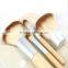 Portable 4 Pcs Bamboo Handle Cosmetic Makeup Brush Set Cosmetic Kit Wholesale