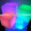 Remote Control LED Lighting Chair PE Plastic Led Funny Bar Stool