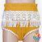 Baby Girl Pants Bloomers Boho Special Occasion Diaper Cover Shorties Back With White Lace Tassel