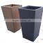 Outdoor balcony big PE rattan flower pot for garden