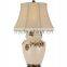 BISINI Luxury Flower Carving Ceramic Table Lamp