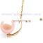 14k solid gold 8-9mm AAA round freshwater pearl necklace