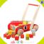 2017 wholesale new products baby wooden push along walker best design kids wooden push along walker with building blicks W16E067