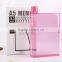 2016 New A5 notebook portable cup PP sports bottle with cup Creative bag cup
