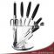 New Arrival Stainless Steel Double Forged Kitchen Knife Set with Wooden Block