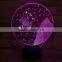 2017 hot 3D Night Light 7 Color Change LED Table Lamp Music decor