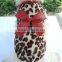 New Pet Dog Puppy Cat Winter Leopard Clothes Cute T-Shirt Soft Warm Coat hot selling