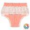 Plain Peach Diaper Cover With Lace Soft Touch 0-6 Years Old Bloomers Adorable Baby Girl Bloomers