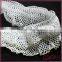 White embroidery chemical lace trimming with metallic yarn for dress,blouse