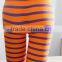 Stripe mature women half tight pants legging factory in China