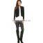 Women/ladies fashion black long sleeve short front long back formal dress blazer