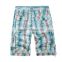 Wholesale mens checked 3/4 cargo shorts with 6 pockets