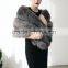 2016 new hot woman high-grade luxury winter warm wedding faux fox fur shawl lady cape coat