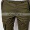 Custom 98% Cotton 2% Elastane Stretch Twill Functional Zip Cargo Pockets Zip Leg Opening Men's Green Casual Pants