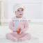 Baby Girls Appliqued Knitted Hats White, Infants&Toddlers Crocheted Hats